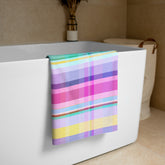 Soft and absorbent towel showcasing the beauty of the galaxy for a stellar bath time.